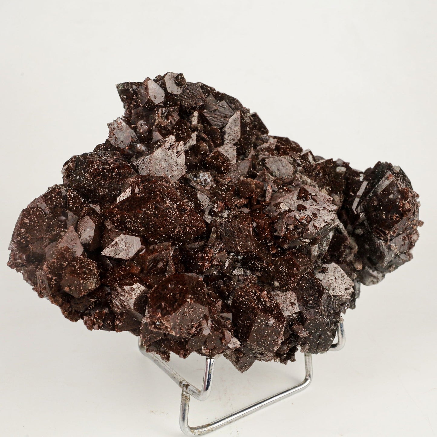 Dark Chocolate Marshy Apophyllite Free Standing dual Side Natural Mineral Specimen # B 6446