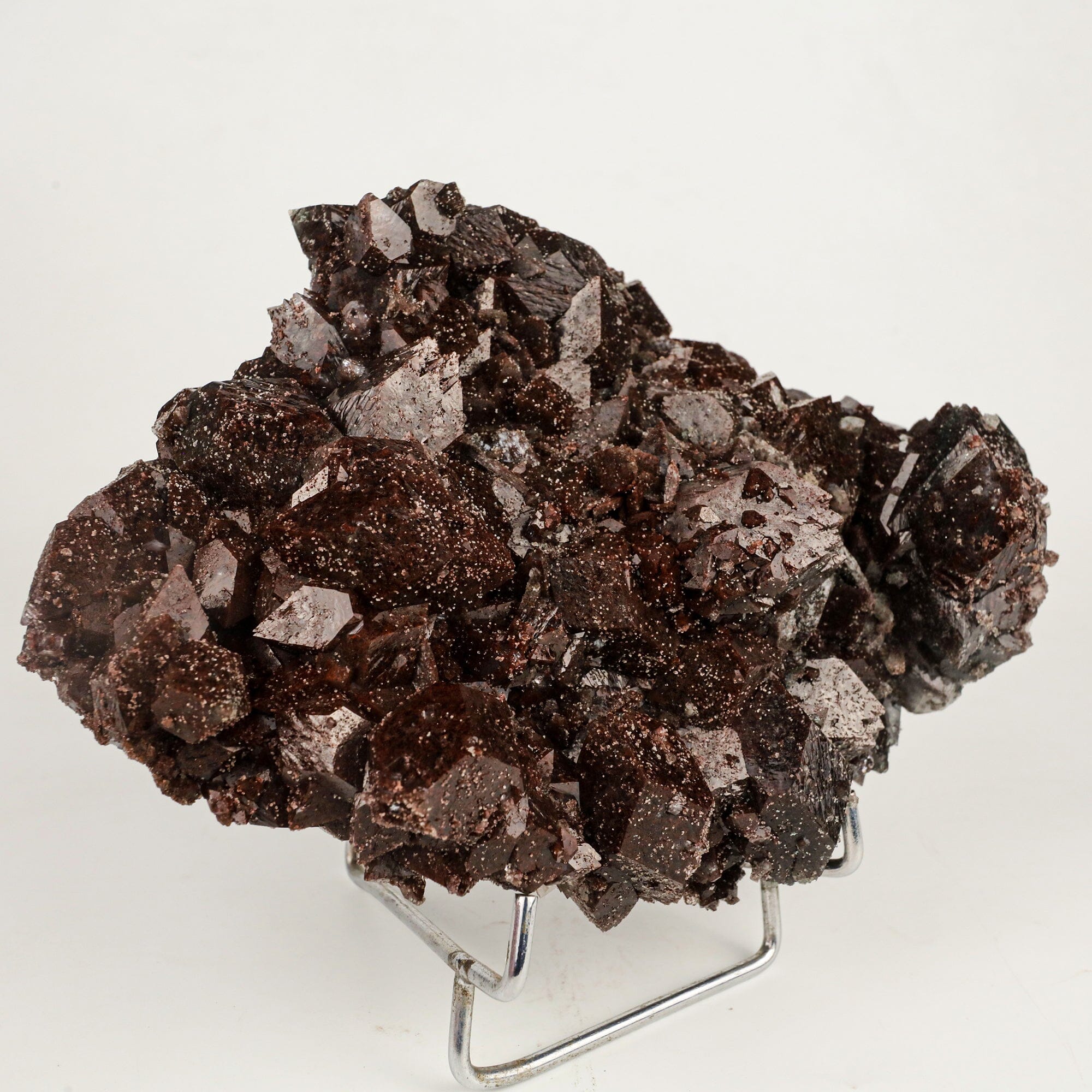 Dark Chocolate Marshy Apophyllite Free Standing dual Side Natural Mineral Specimen # B 6446