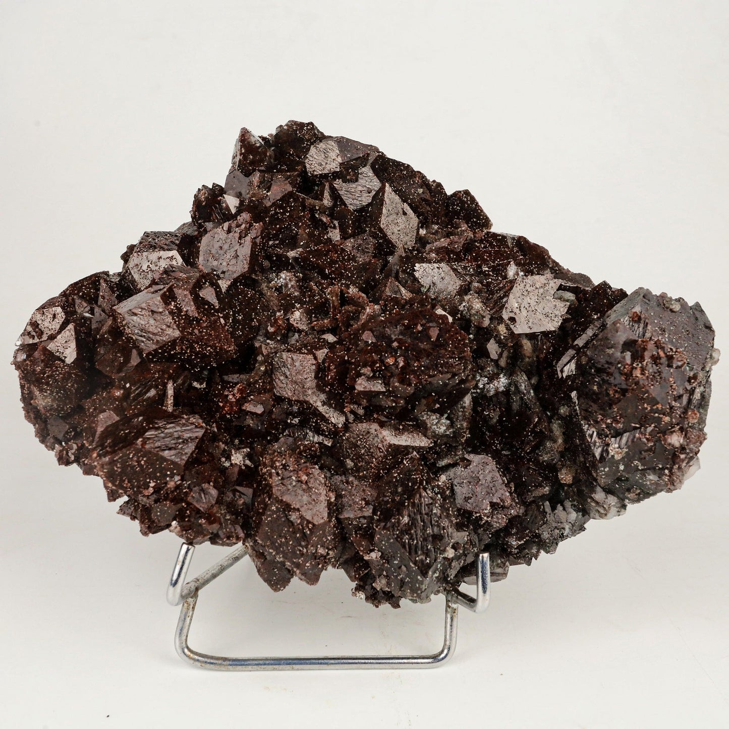 Dark Chocolate Marshy Apophyllite Free Standing dual Side Natural Mineral Specimen # B 6446