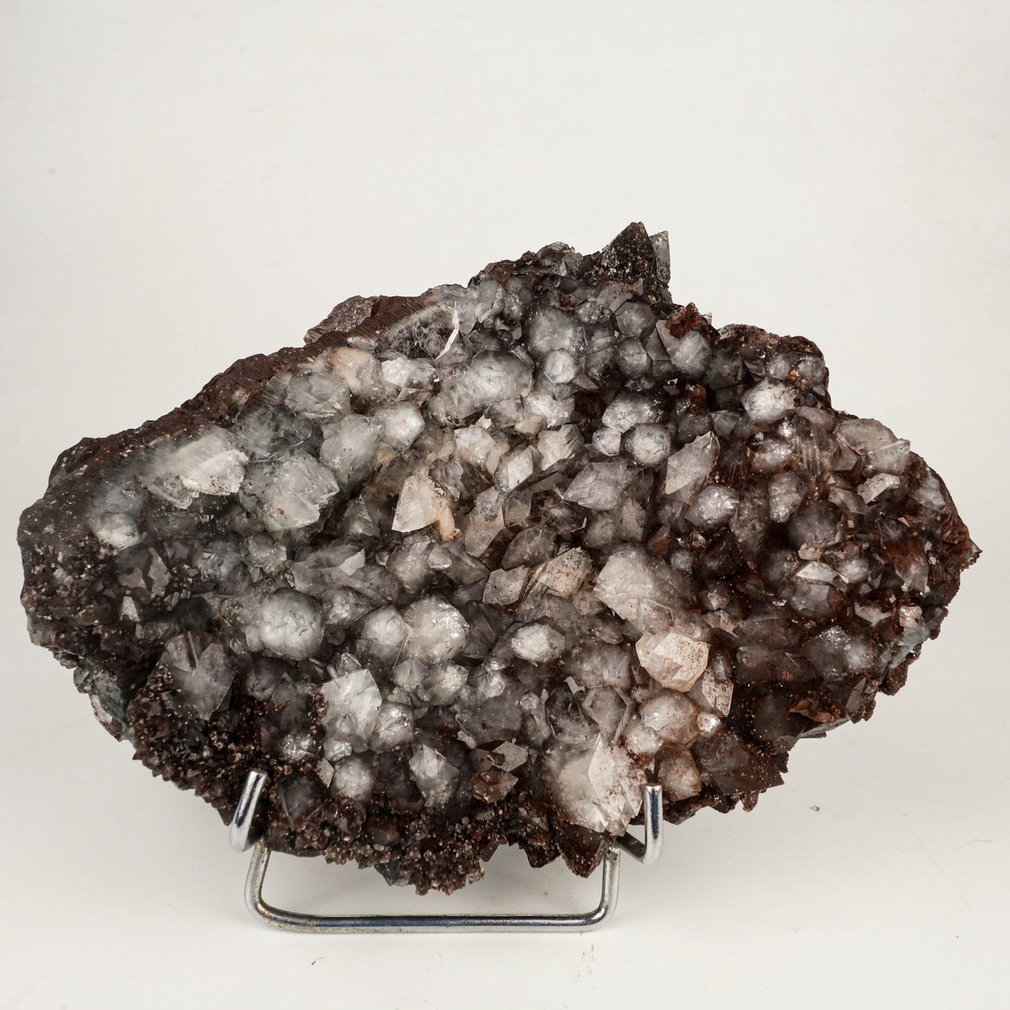 Dark Chocolate Marshy Apophyllite Free Standing dual Side Natural Mineral Specimen # B 6446