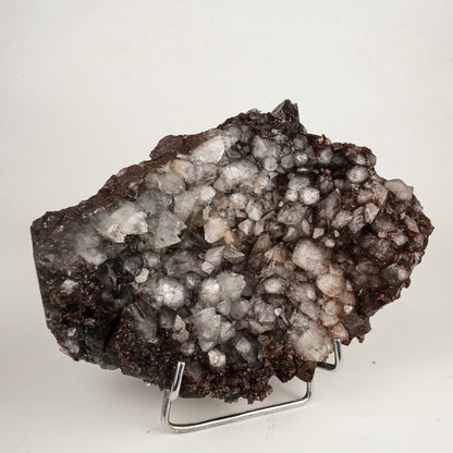 Dark Chocolate Marshy Apophyllite Free Standing dual Side Natural Mineral Specimen # B 6446