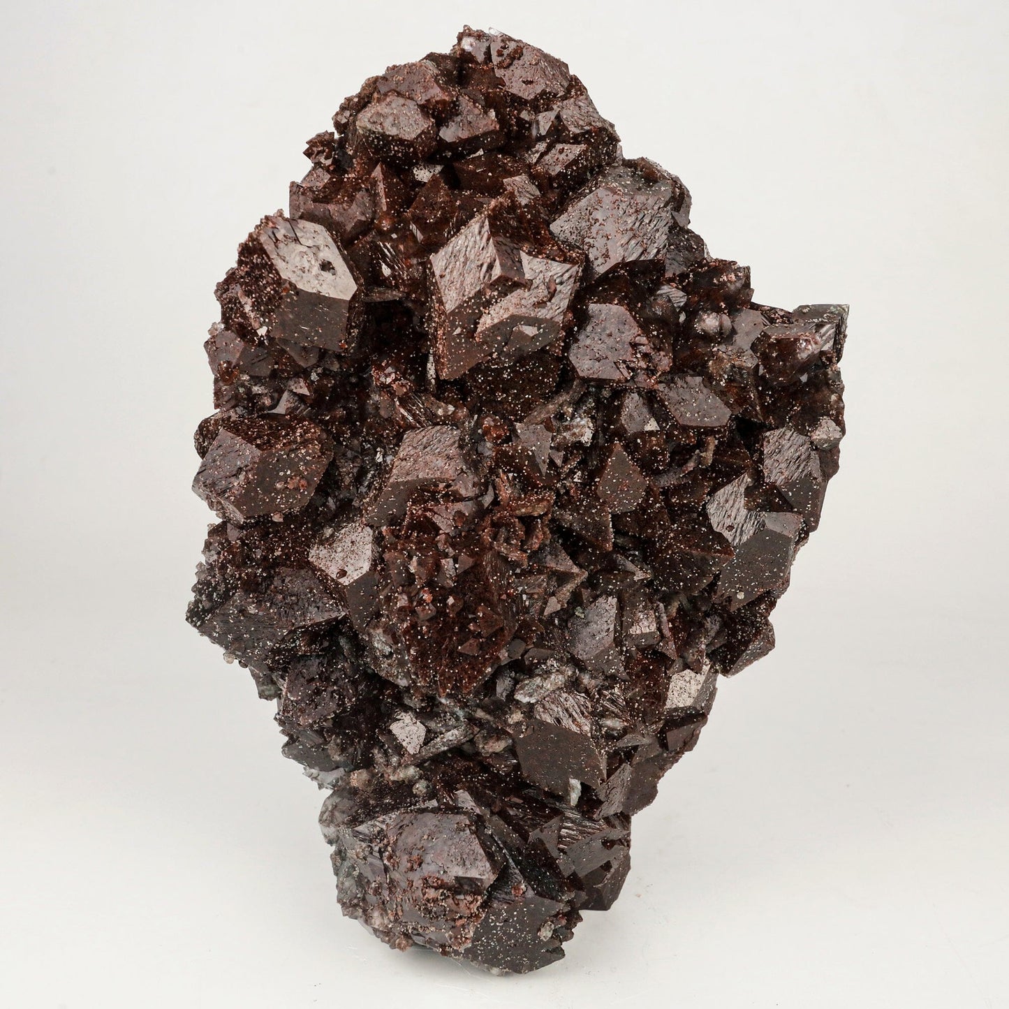 Dark Chocolate Marshy Apophyllite Free Standing dual Side Natural Mineral Specimen # B 6446