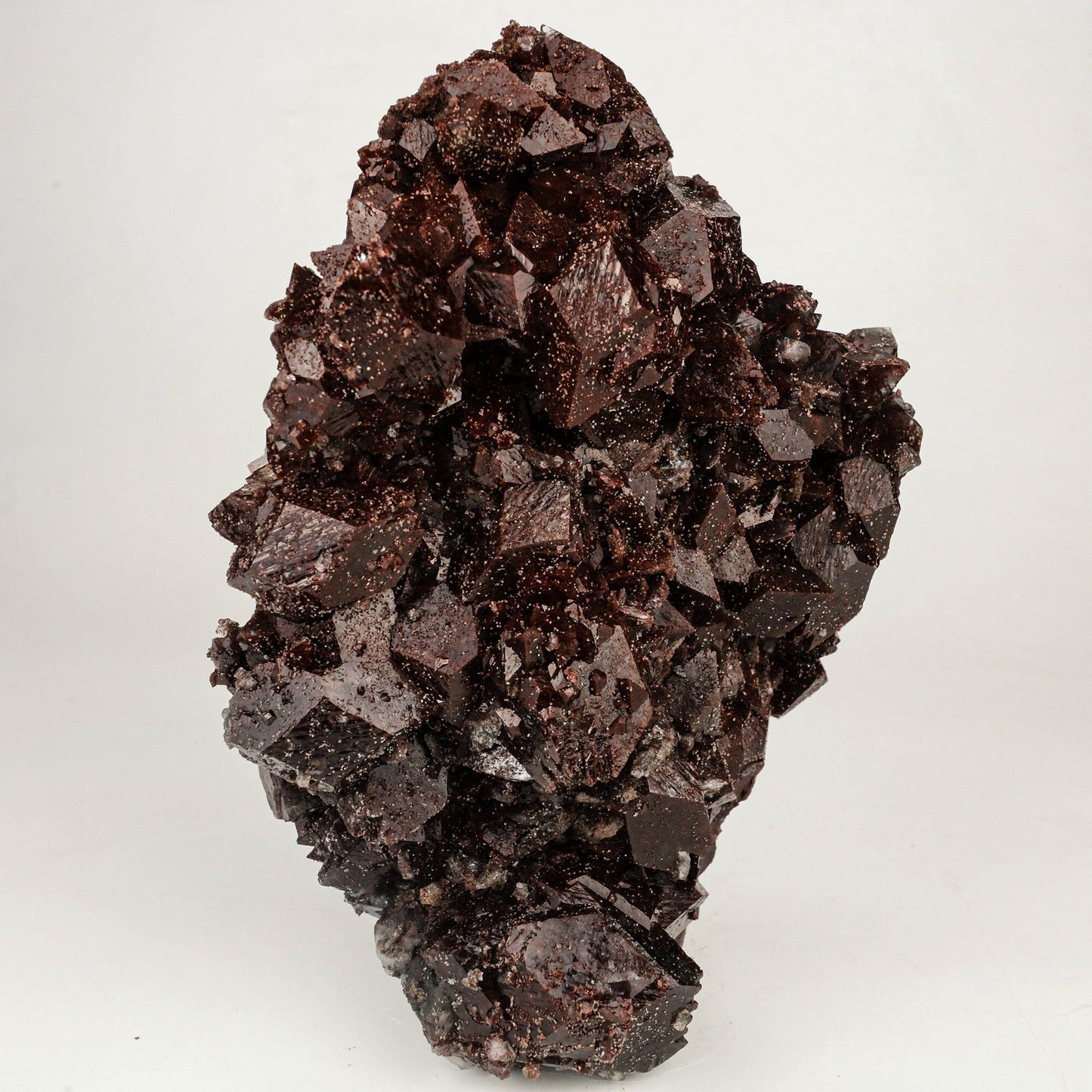 Dark Chocolate Marshy Apophyllite Free Standing dual Side Natural Mineral Specimen # B 6446