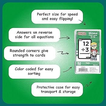 Duncan Division Flash Cards Math Stemcell Science Shop