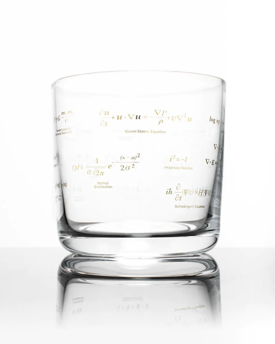 Equations that Changed the World Lowball Glass: Gold Drinkware Stemcell Science Shop