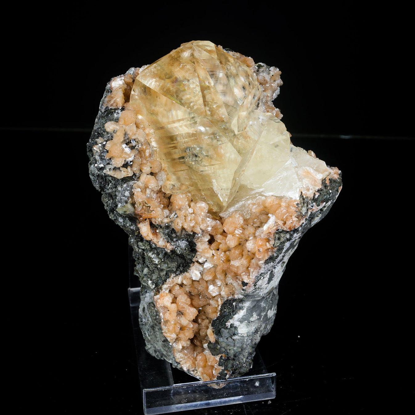 Extremely Rare Calcite with Stellerite Natural Mineral Specimen # B 70 ...