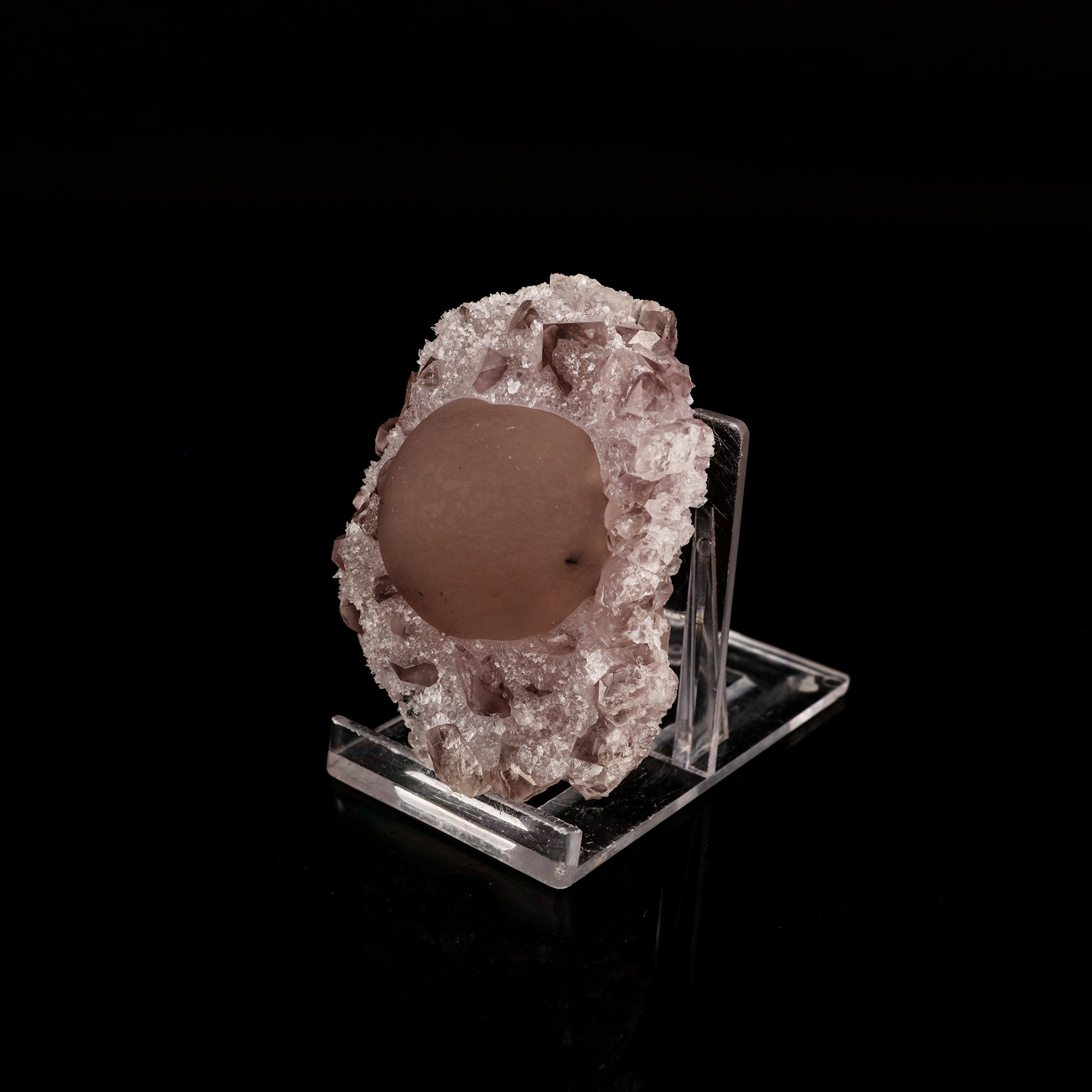 Fluorite ball on Amethyst Natural Mineral Specimen # B 6151