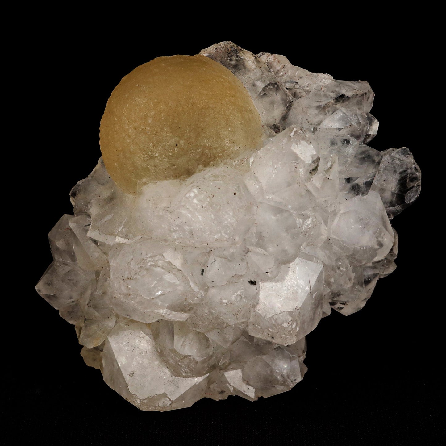 Fluorite ball on MM Quartz Natural Mineral Specimen # B 5338