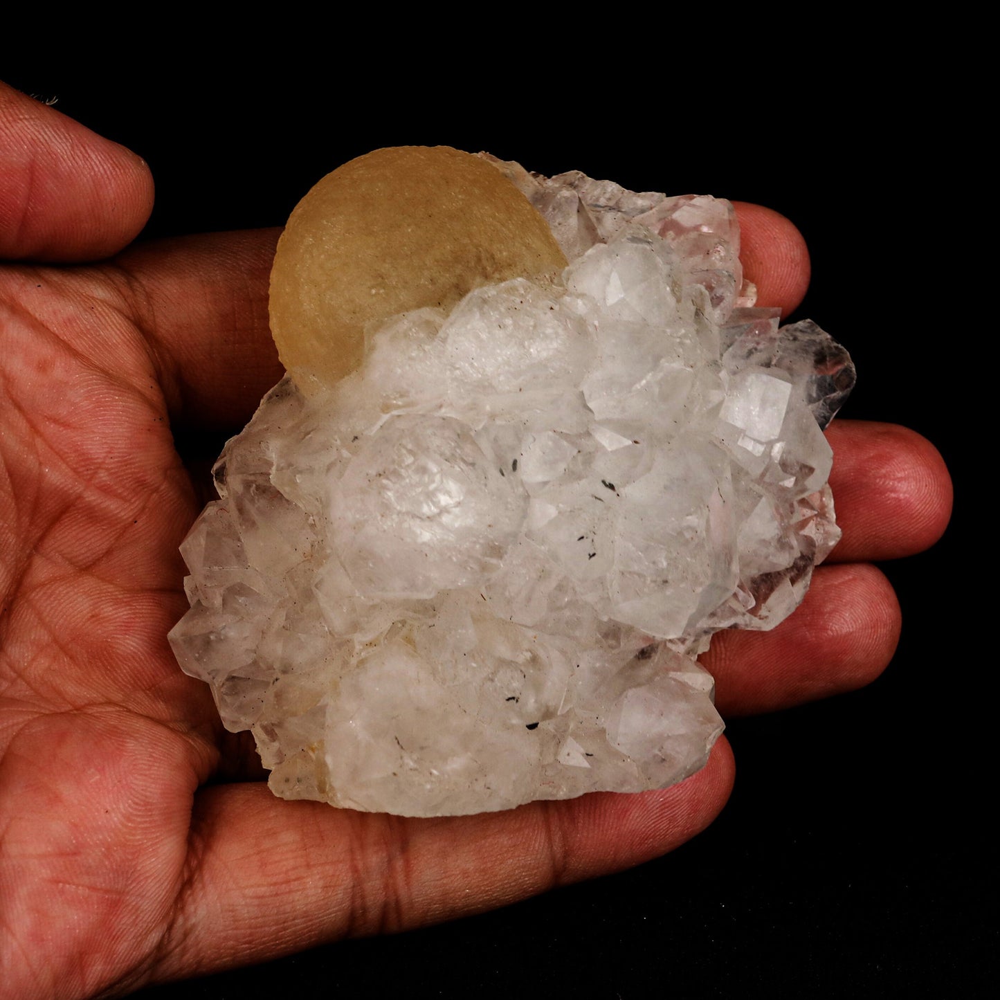 Fluorite ball on MM Quartz Natural Mineral Specimen # B 5338