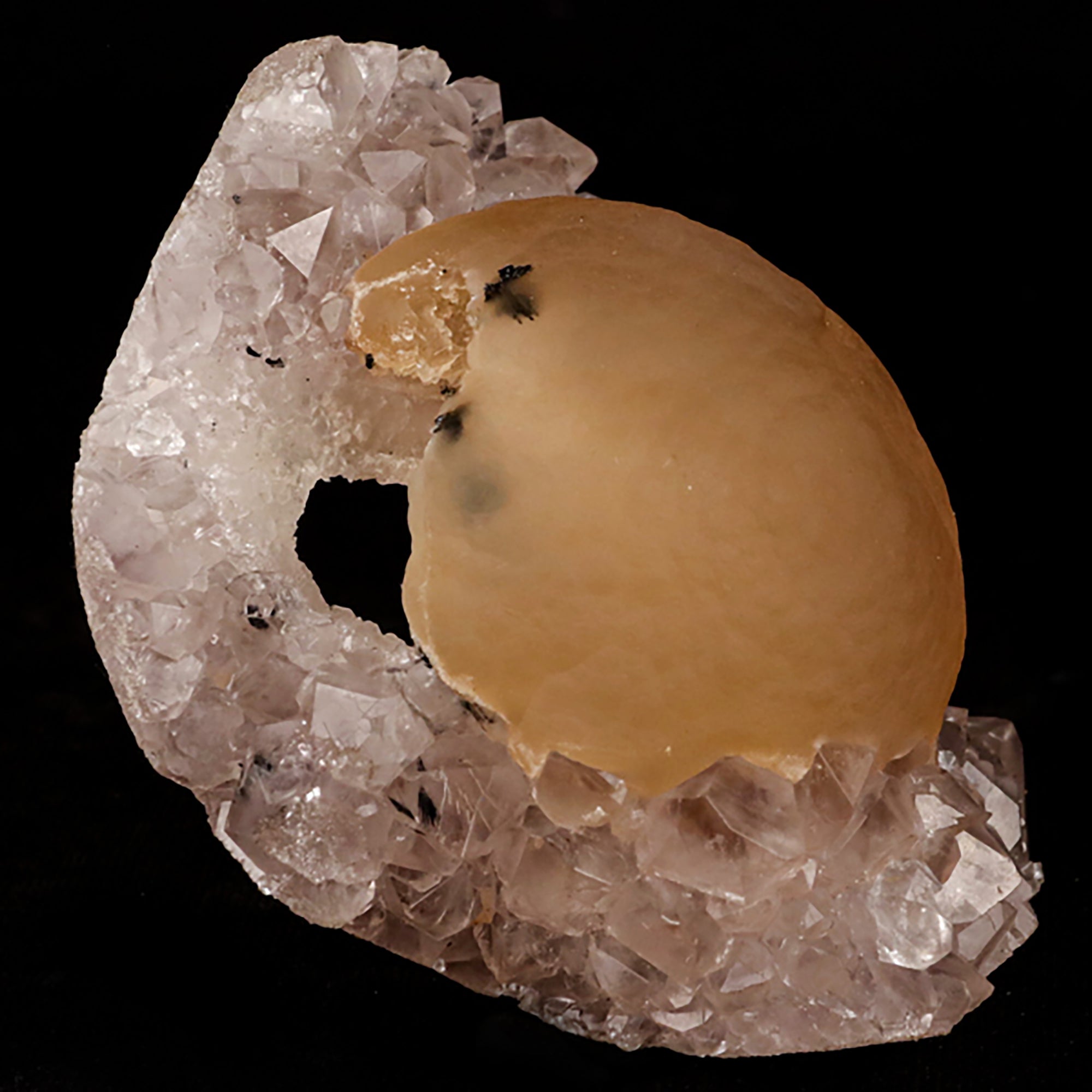 Fluorite ball on MM Quartz Natural Mineral Specimen # B 5392