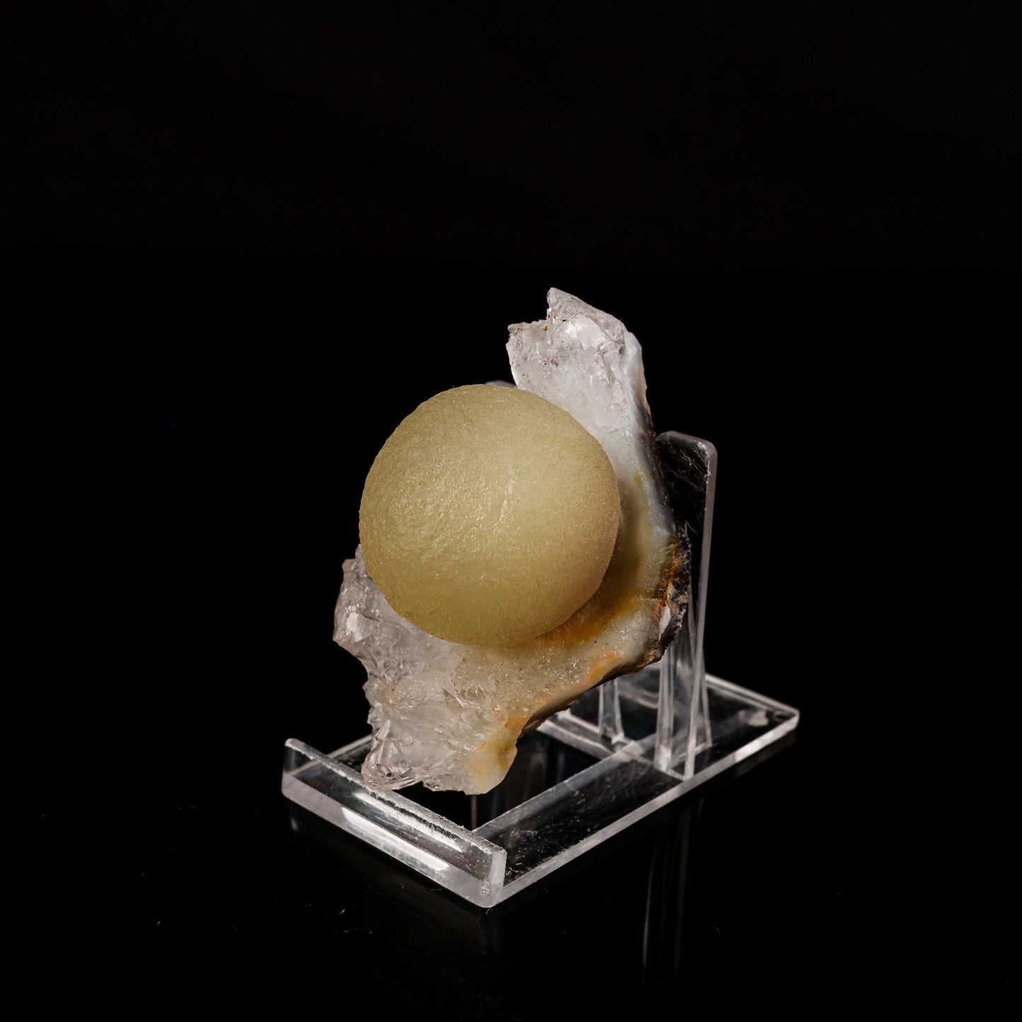 Fluorite ball on MM Quartz Natural Mineral Specimen # B 6198
