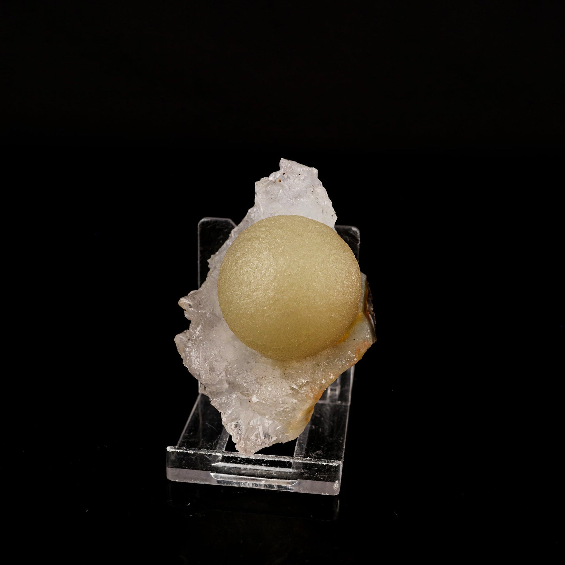 Fluorite ball on MM Quartz Natural Mineral Specimen # B 6198