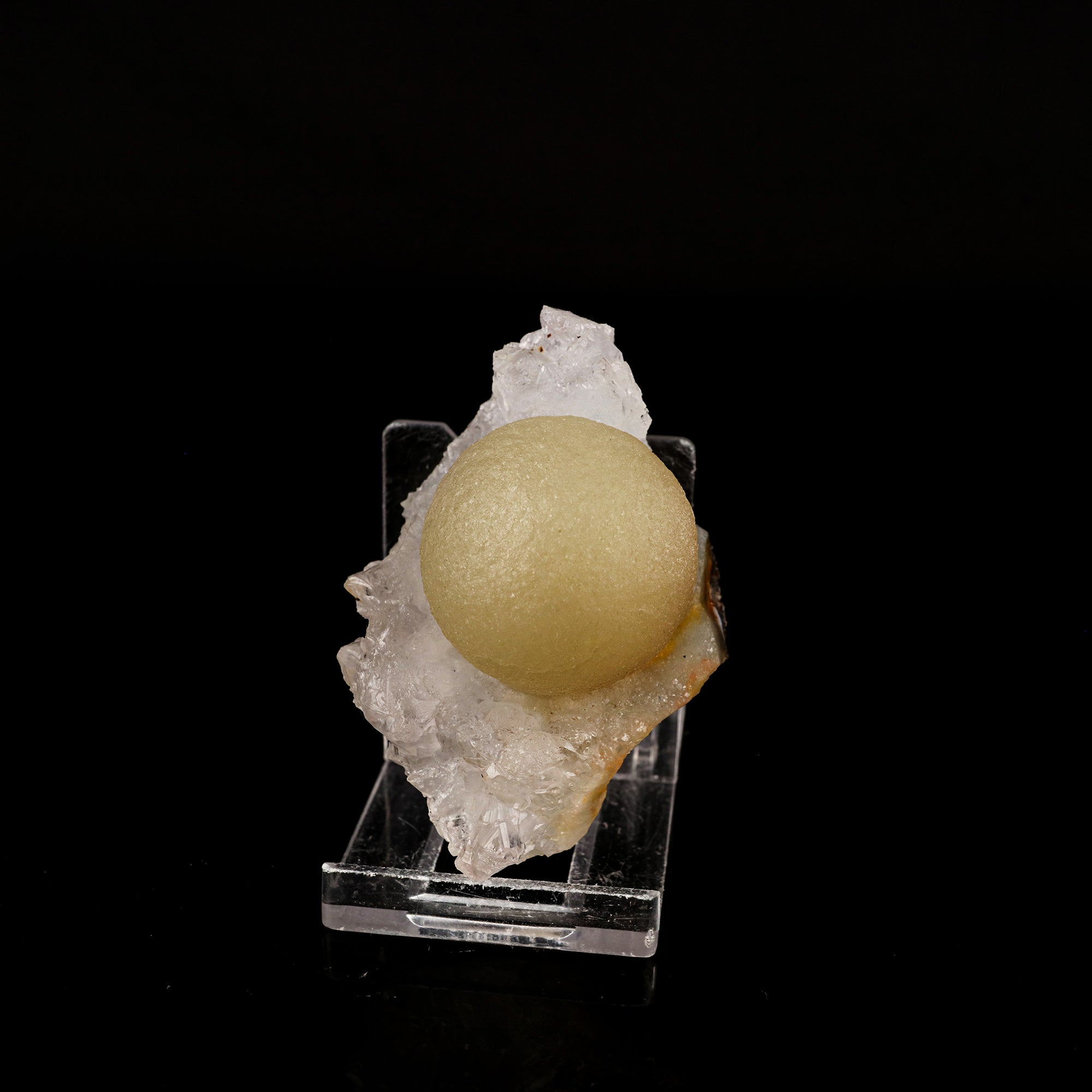 Fluorite ball on MM Quartz Natural Mineral Specimen # B 6198