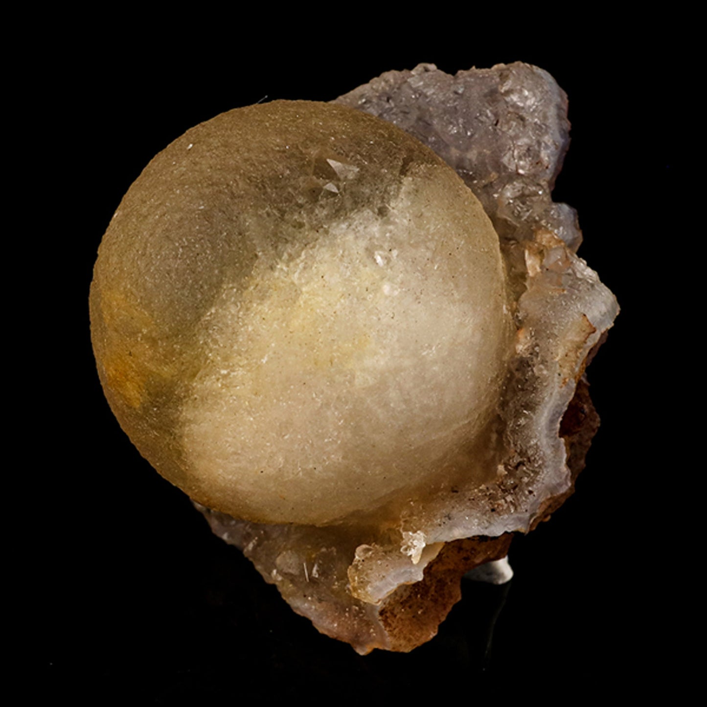 Fluorite Ball on MM Quartz Very Rare Natural Mineral Specimen # B 6097