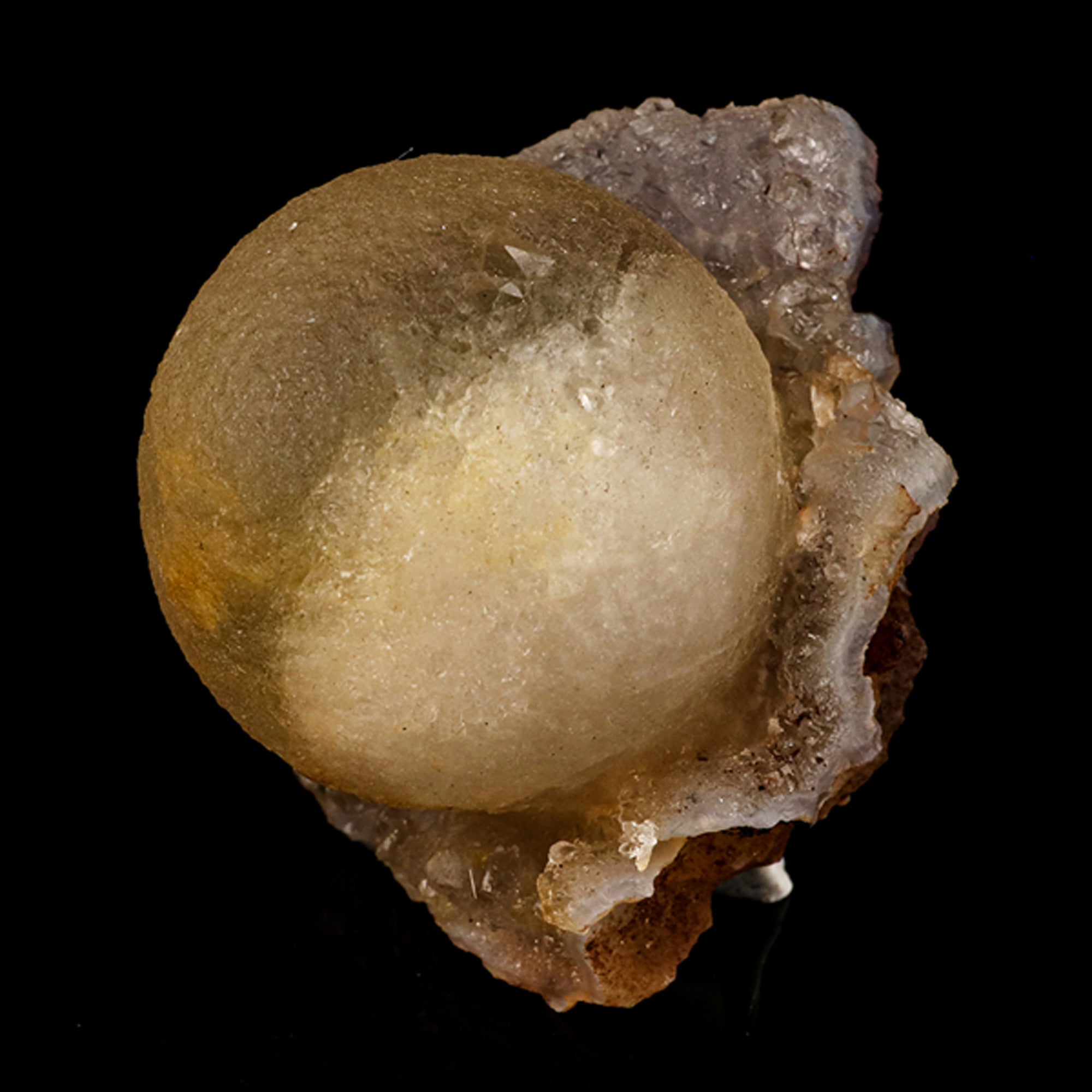 Fluorite Ball on MM Quartz Very Rare Natural Mineral Specimen # B 6097