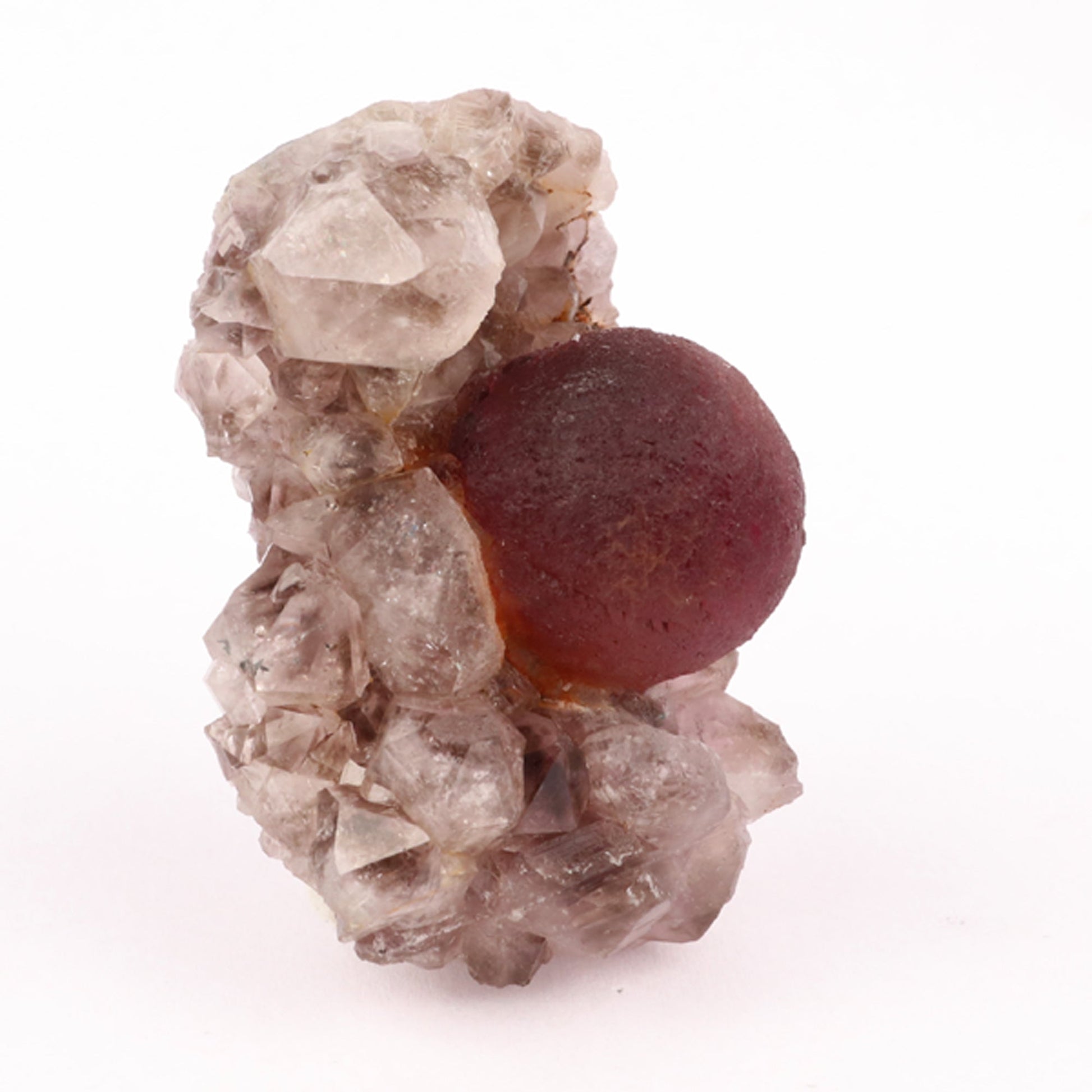 Fluorite Ball Violet Color on Amethyst Very Rare Natural Mineral Specimen, Default Title at Stemcell Science Shop