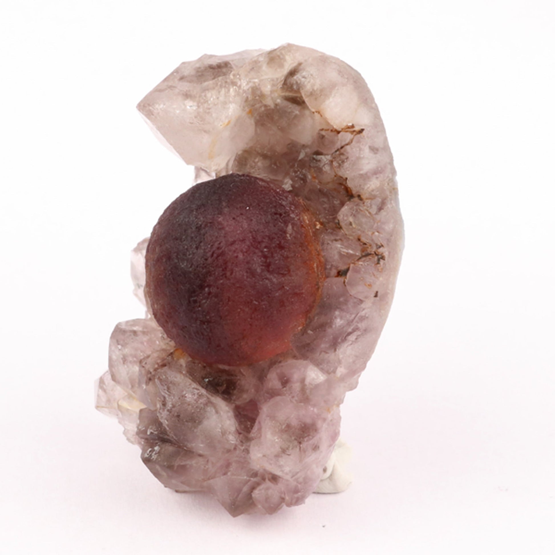 Fluorite Ball Violet Color on Amethyst Very Rare Natural Mineral Specimen, Default Title at Stemcell Science Shop