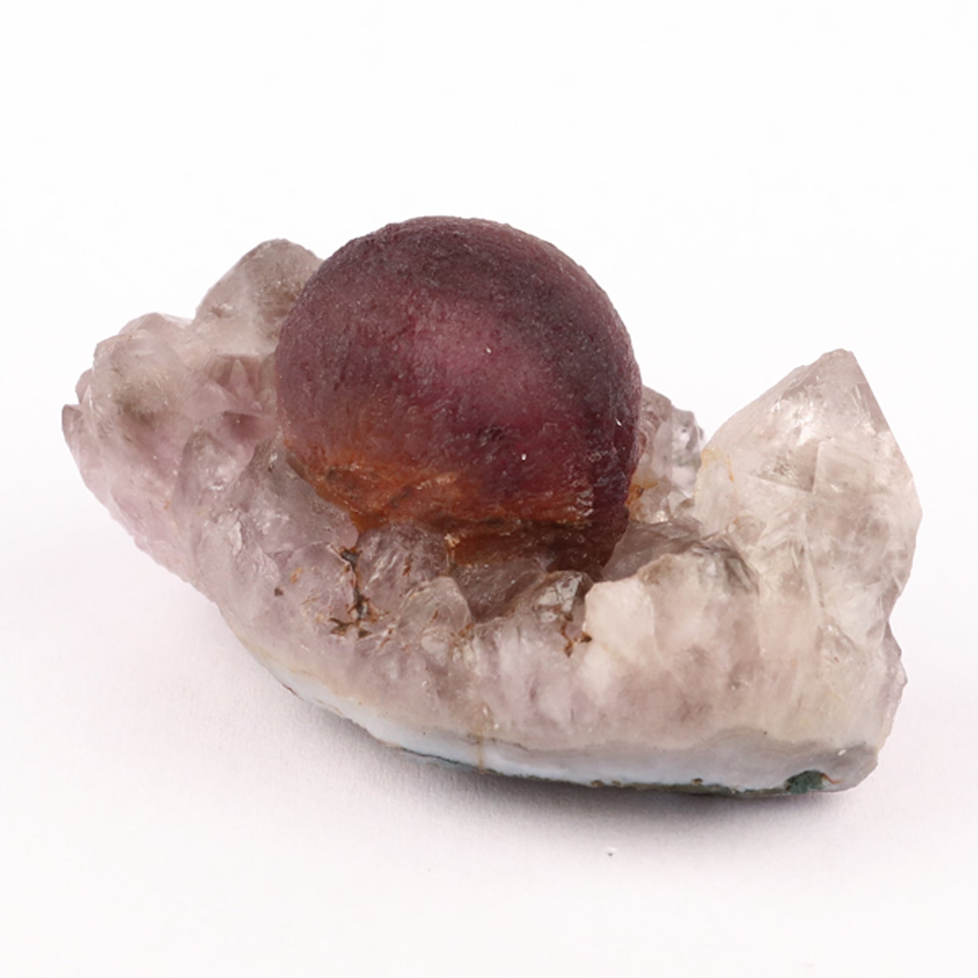 Fluorite Ball Violet Color on Amethyst Very Rare Natural Mineral Specimen, Default Title at Stemcell Science Shop
