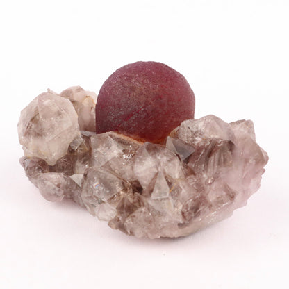 Fluorite Ball Violet Color on Amethyst Very Rare Natural Mineral Specimen, Default Title at Stemcell Science Shop