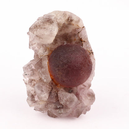 Fluorite Ball Violet Color on Amethyst Very Rare Natural Mineral Specimen, Default Title at Stemcell Science Shop