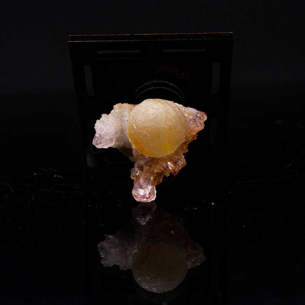 Fluorite Botryoidalon on Amethyst Natural Mineral Specimen # B 6719