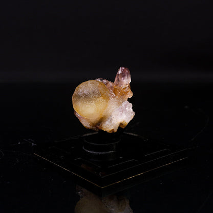 Fluorite Botryoidalon on Amethyst Natural Mineral Specimen # B 6719