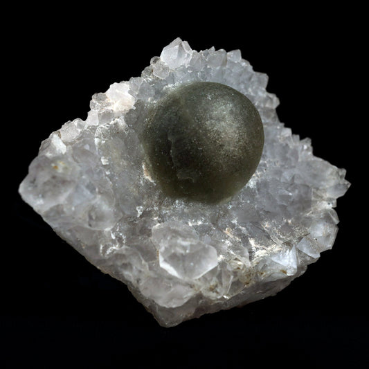 Fluorite Botryoidal on MM Quartz Natural Mineral Specimen  # B 4734