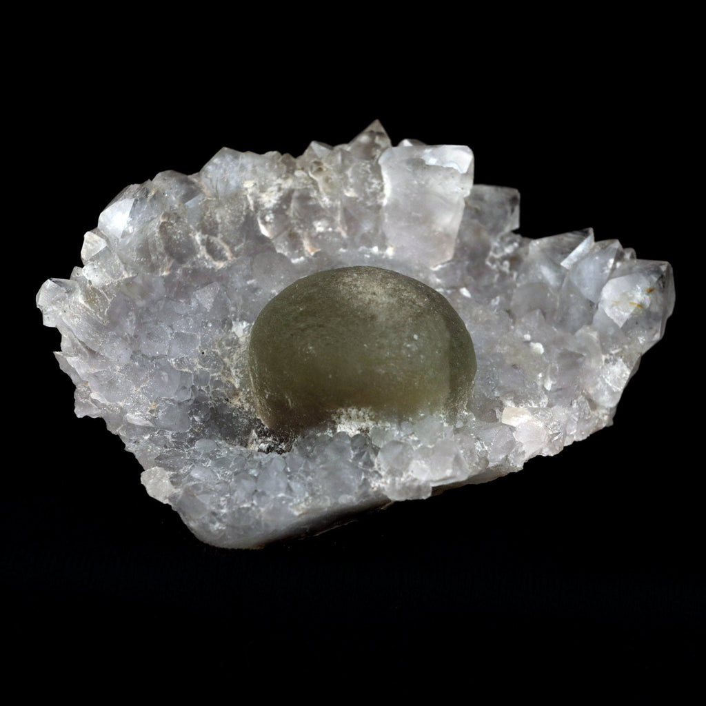 Fluorite Botryoidal on MM Quartz Natural Mineral Specimen  # B 4734