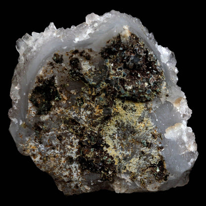 Fluorite Botryoidal on MM Quartz Natural Mineral Specimen  # B 4734