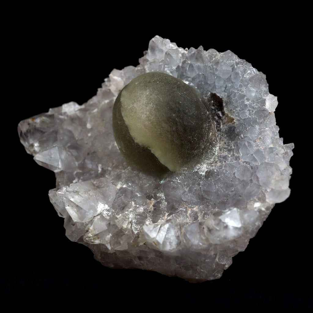 Fluorite Botryoidal on MM Quartz Natural Mineral Specimen  # B 4734