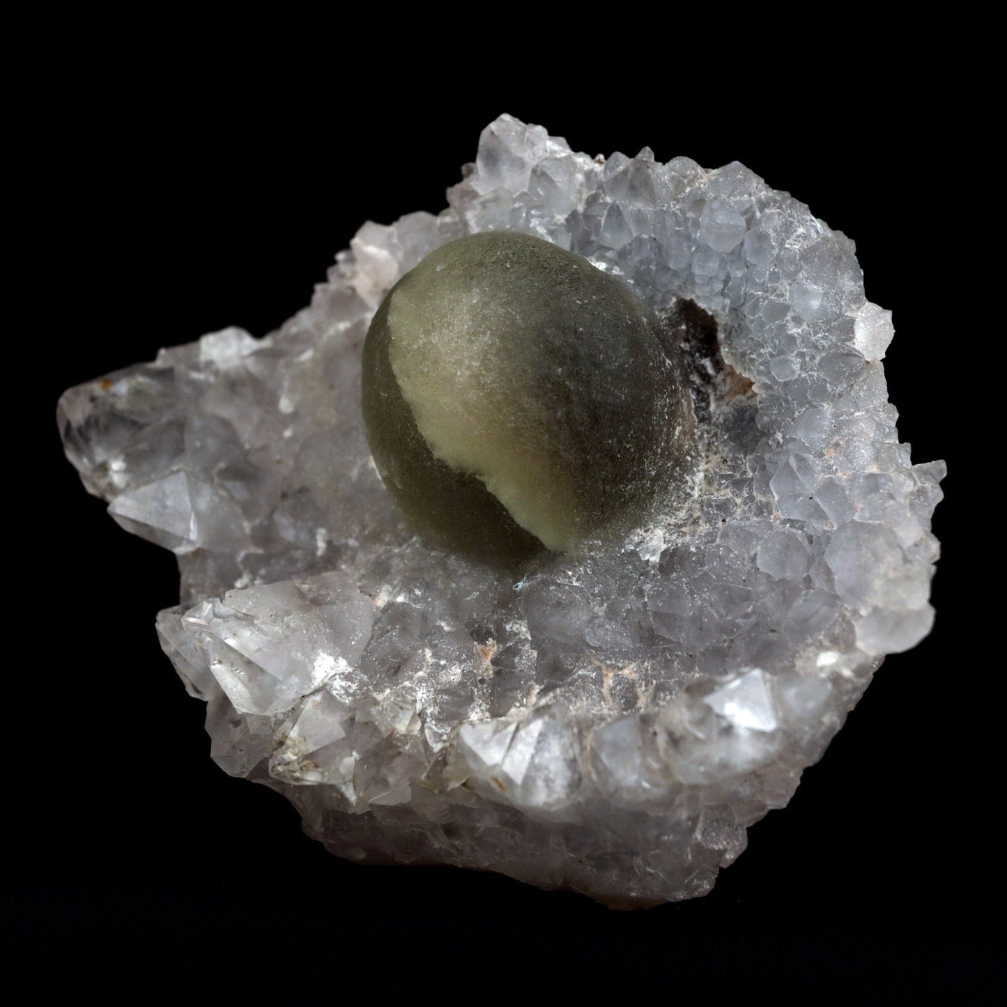 Fluorite Botryoidal on MM Quartz Natural Mineral Specimen  # B 4734