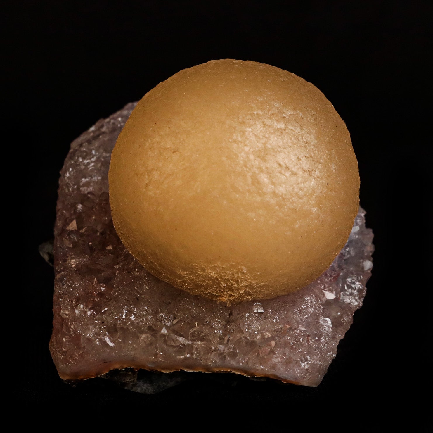 Fluorite  Botryoidal on Quartz Natural Mineral Specimen  # B 5039