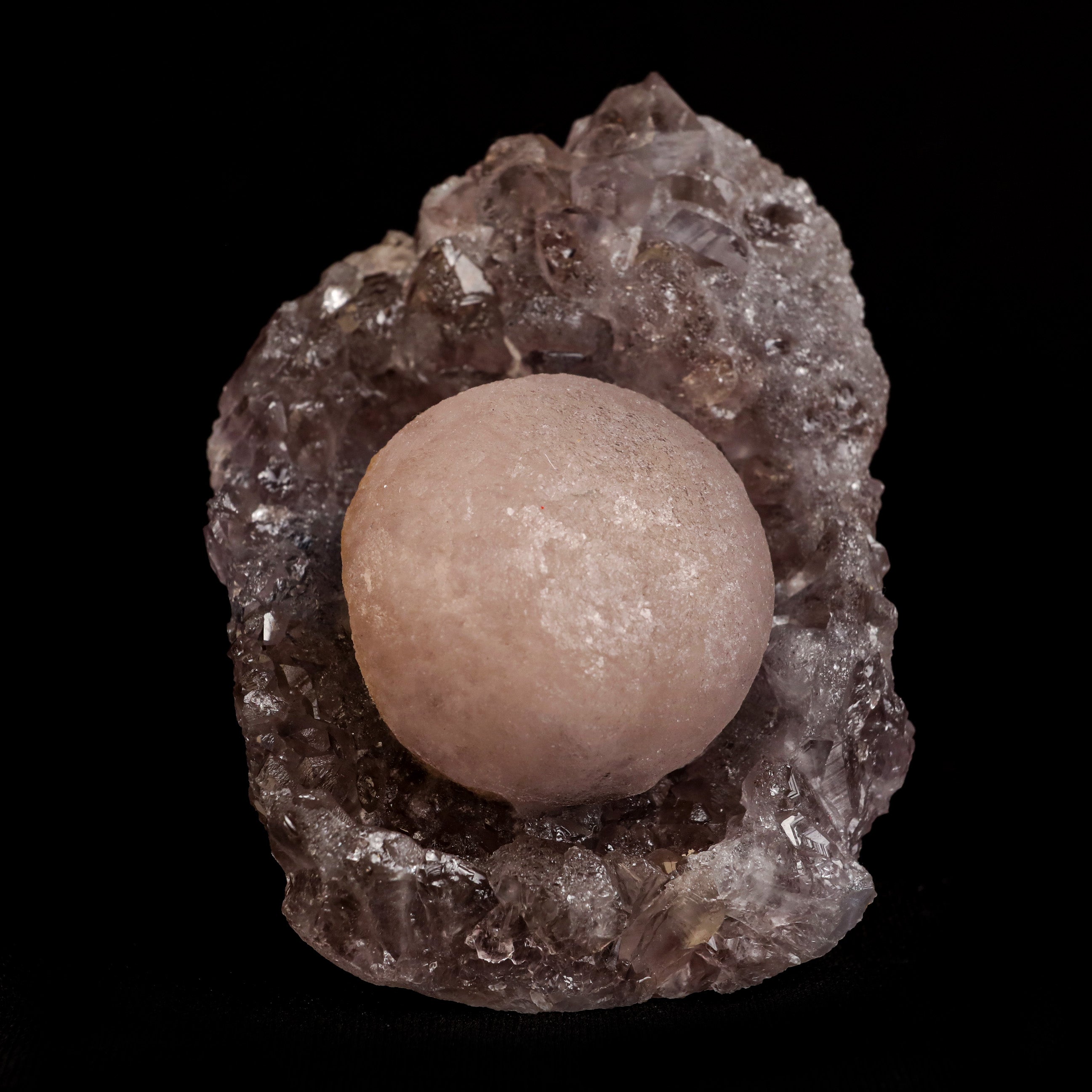 Fluorite Botryoidal on Amethyst Natural Mineral Specimen # B 5042 ...