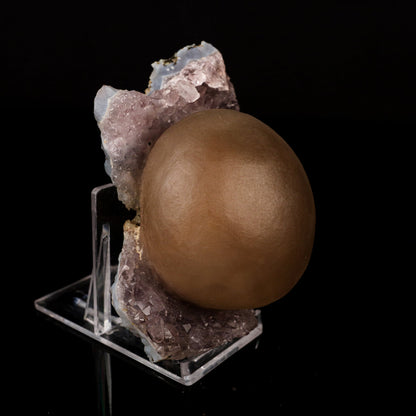 Fluorite Huge Ball on Amethyst Very Rare Natural Mineral Specimen # B 5759
