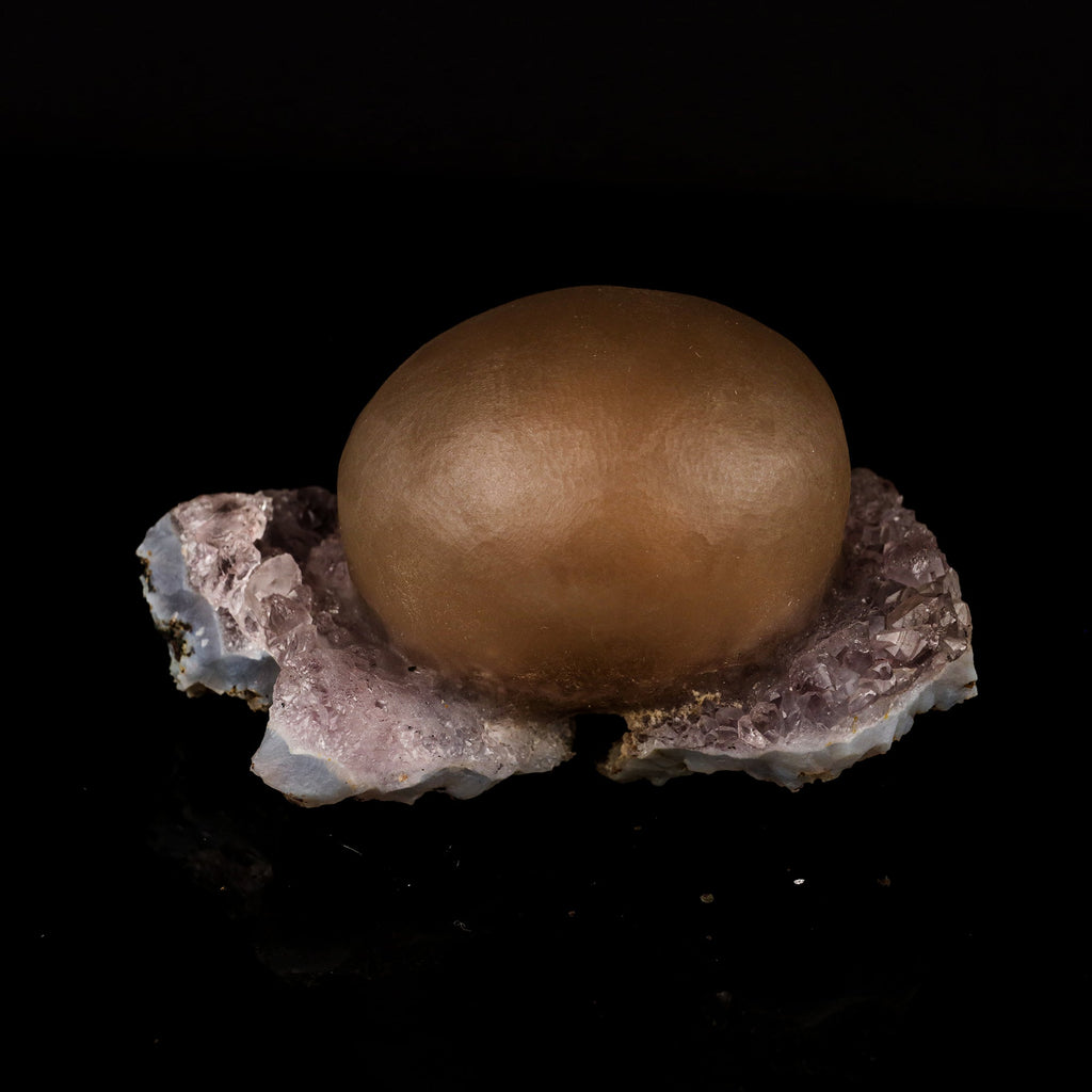 Fluorite Huge Ball on Amethyst Very Rare Natural Mineral Specimen # B 5759