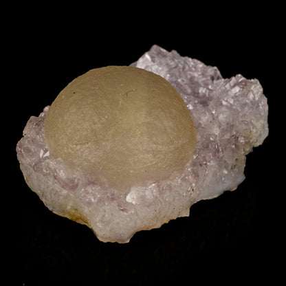 Fluorite Huge Ball on Amethyst Very Rare Natural Mineral Specimen # B 5926