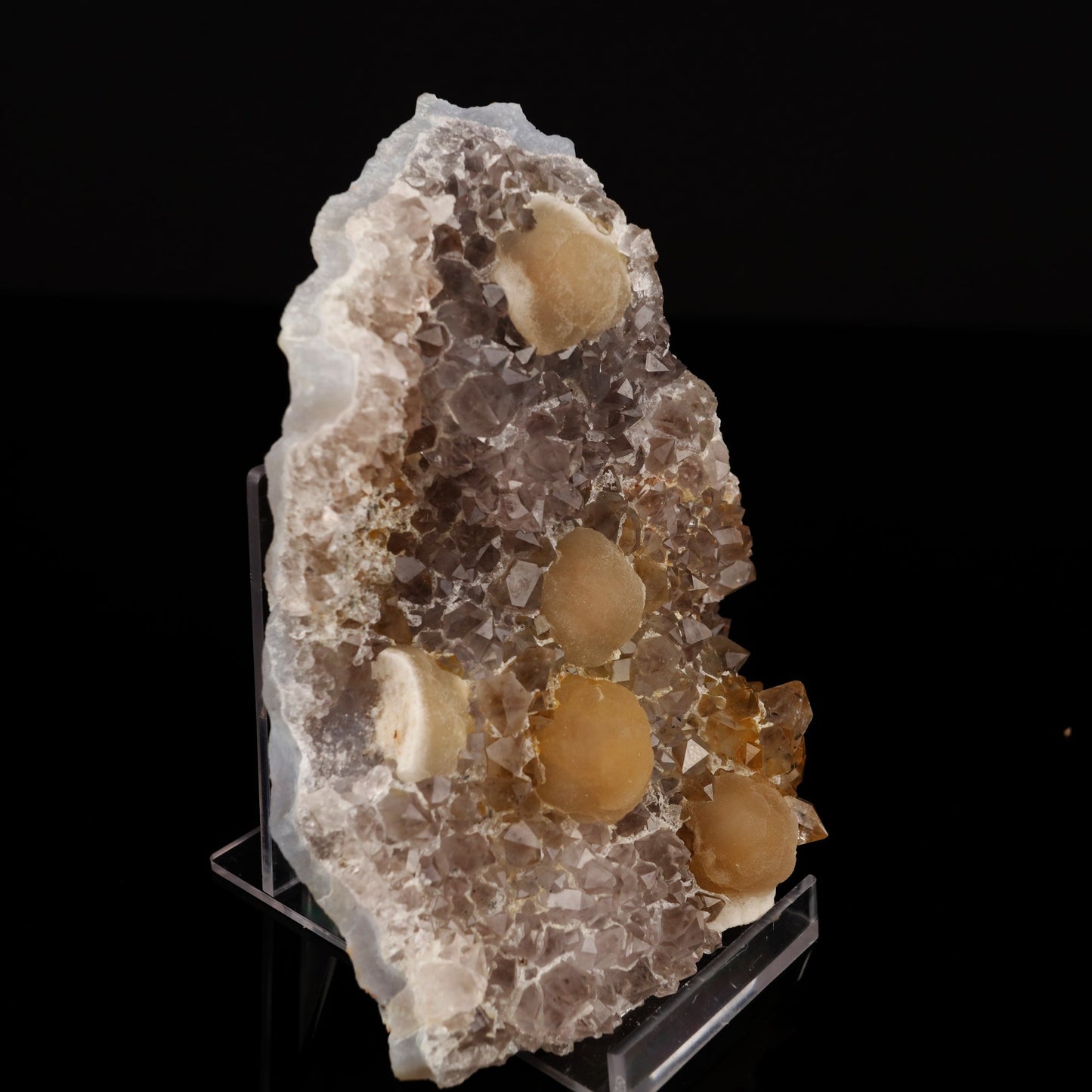 Fluorite on Amethyst Natural Mineral Specimen # B 5606