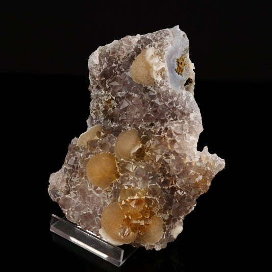 Fluorite on Amethyst Natural Mineral Specimen # B 5606