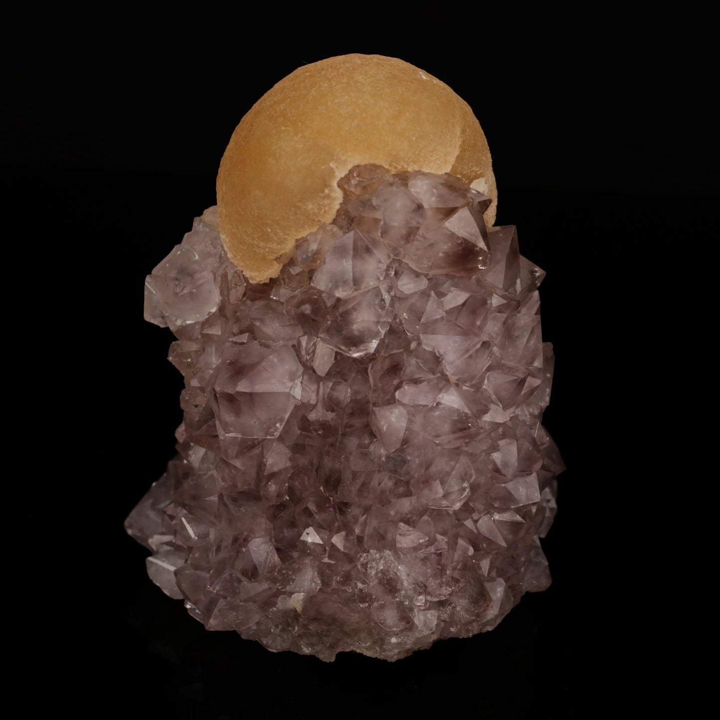 Fluorite on Amethyst Natural Mineral Specimen # B 5639