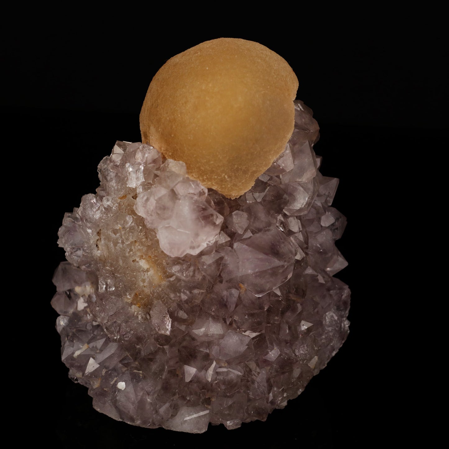 Fluorite on Amethyst Natural Mineral Specimen # B 5639