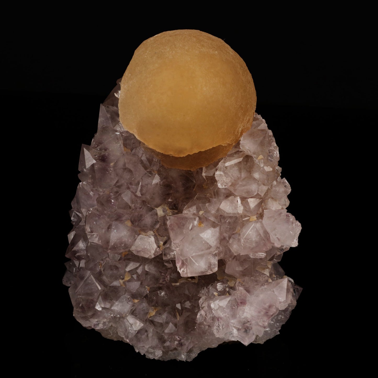 Fluorite on Amethyst Natural Mineral Specimen # B 5639
