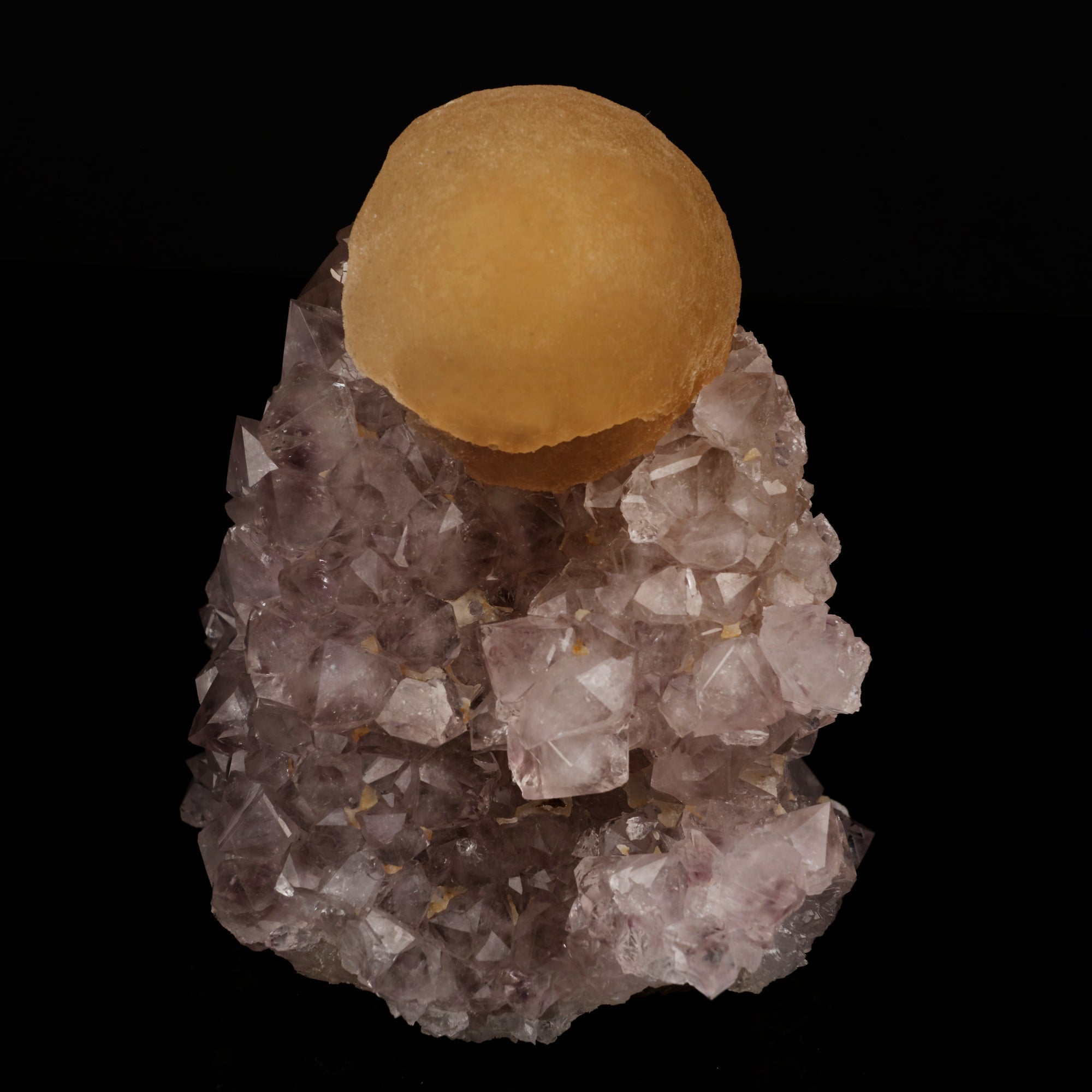Fluorite on Amethyst Natural Mineral Specimen # B 5639