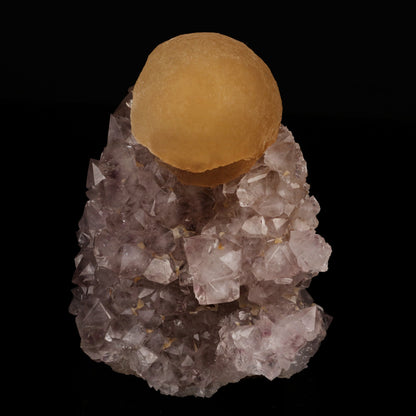 Fluorite on Amethyst Natural Mineral Specimen # B 5639