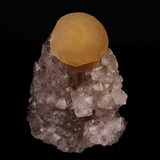 Fluorite on Amethyst Natural Mineral Specimen # B 5639