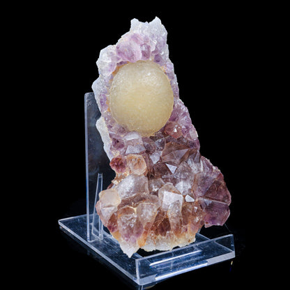 Fluorite on Amethyst Natural Mineral Specimen # B 6991