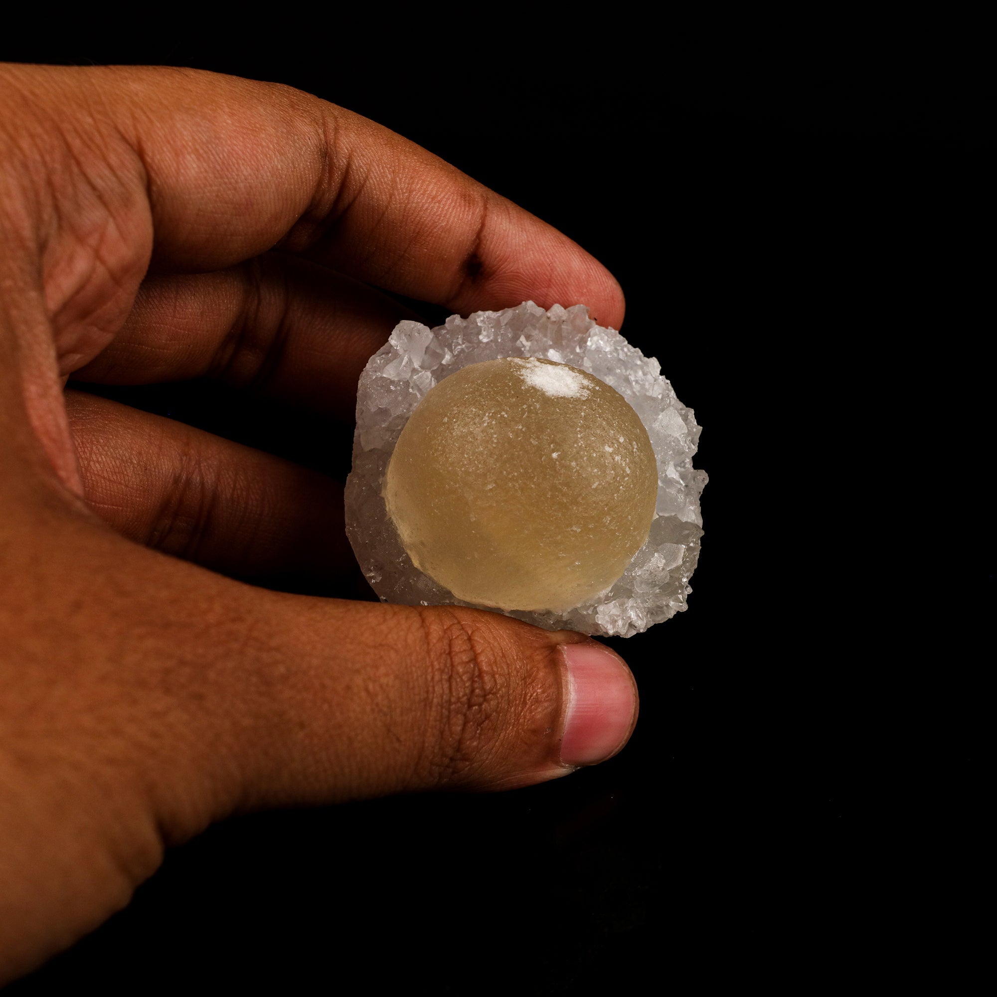 Fluorite on MM Quartz geode Natural Mineral Specimen # B 6141 ...