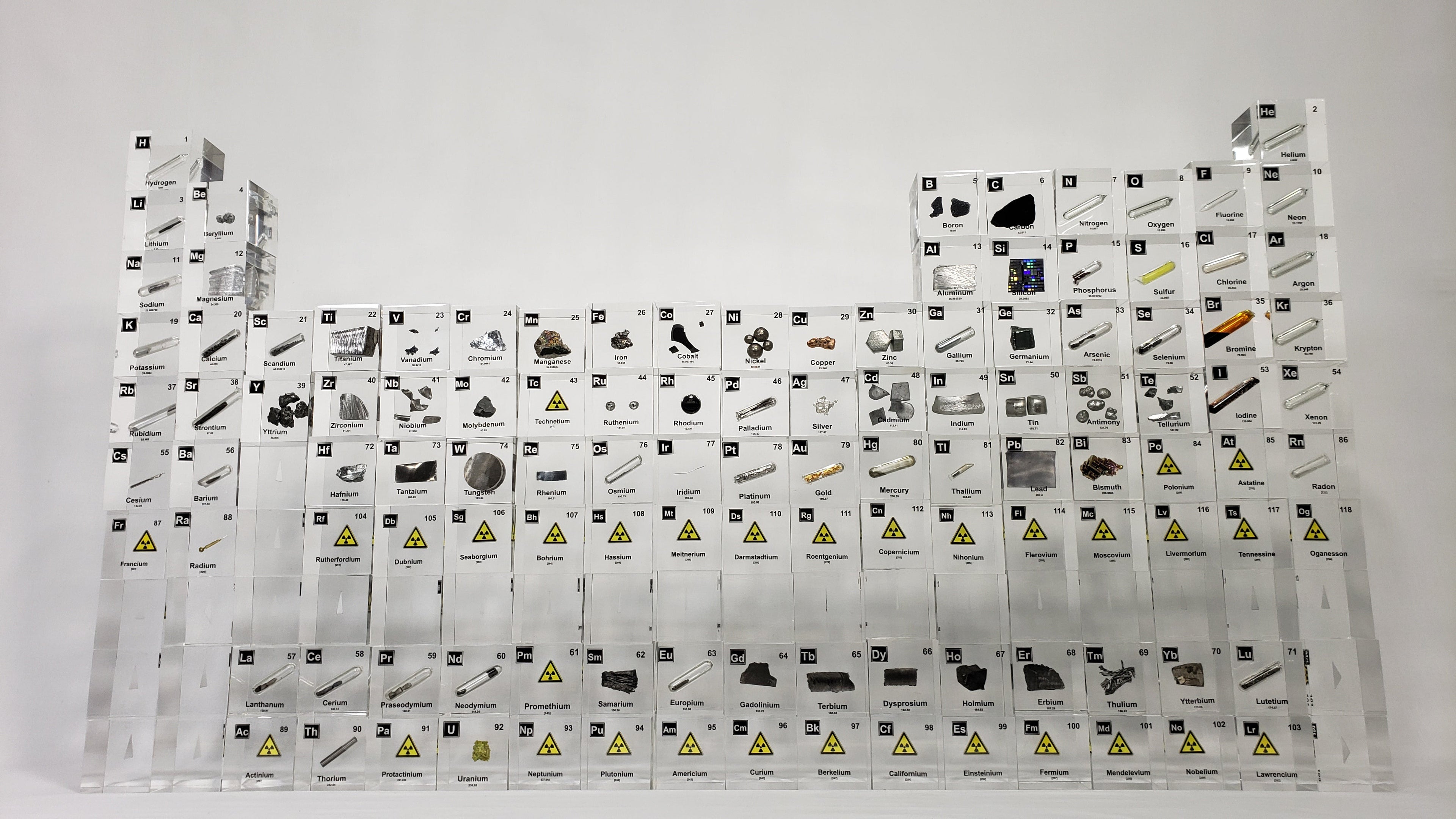 Complete Element Cube Set - 118 Acrylic Cubes