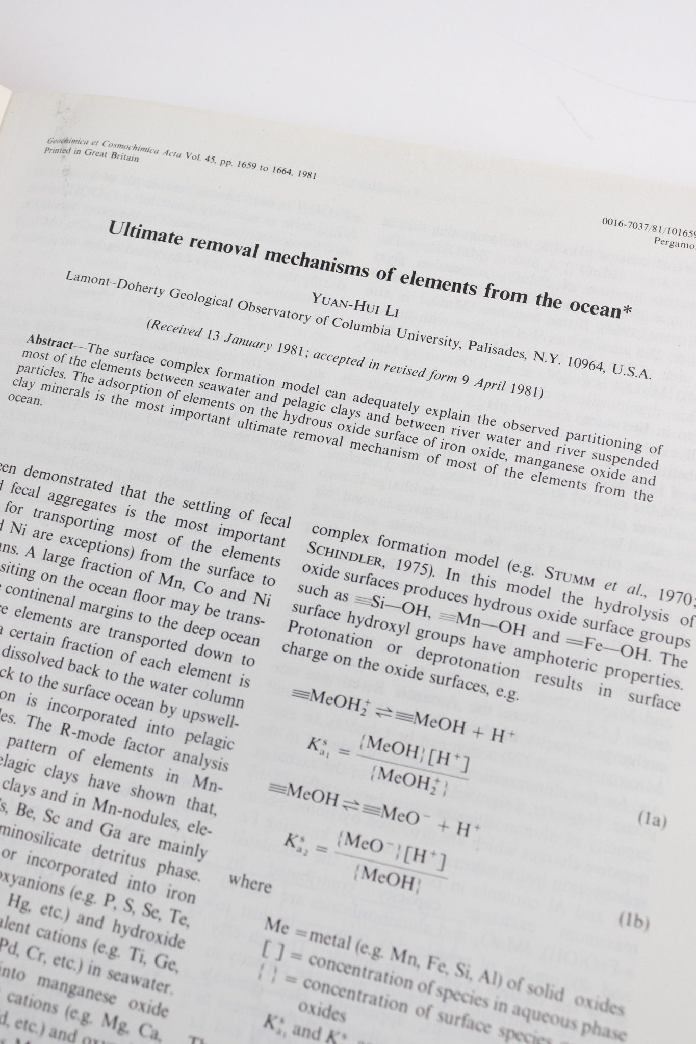 Geochimica et Cosmochimica Acta Journals, Vol. 43 (1979) All 12 issues at Stemcell Science Shop
