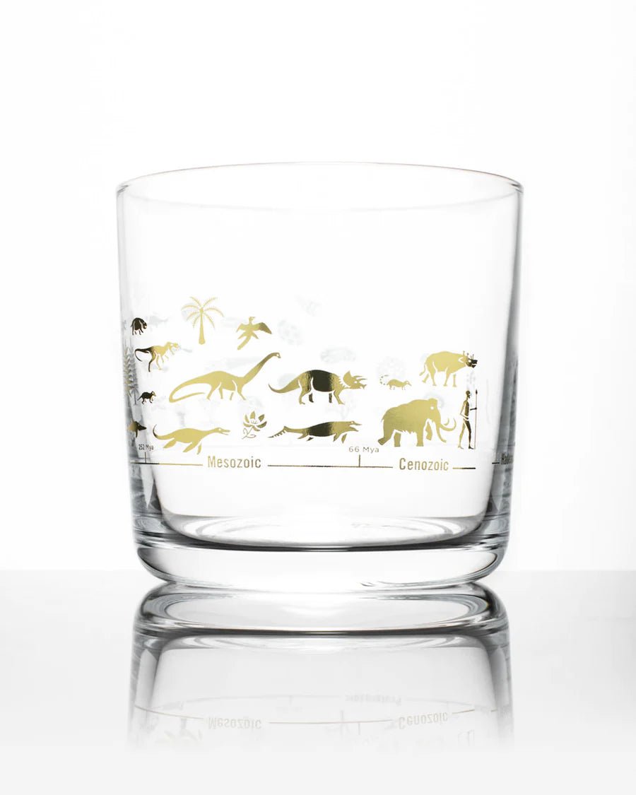 Geologic Timescale Lowball Glass: Gold Drinkware Stemcell Science Shop