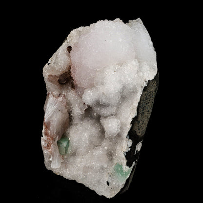 Goosecreekite with MM Quartz and green Apophyllite Self Standing Natural Mineral Specimen # B 6594